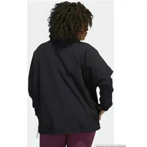 ADIDAS WOMEN'S 3/4 ZIP JACKET 1X. BLACK Adidas Training Cold.Rdy Half-Zip Top - Picture 3 of 8